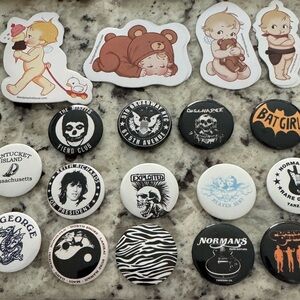 Brandy Melville pins, stickers and St. George Tote Bag